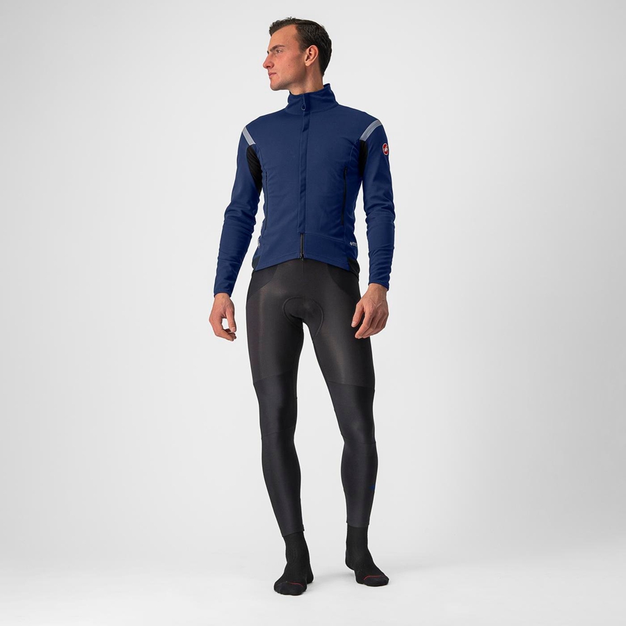 Castelli PERFETTO RoS 2 Men Jackets Blue / Silver | IRWCPD-940