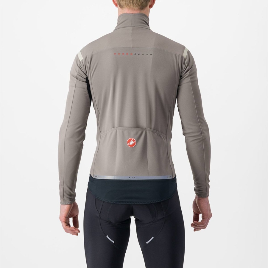 Castelli PERFETTO RoS 2 Men Jackets Grey / Khaki Grey | LAGIQU-804