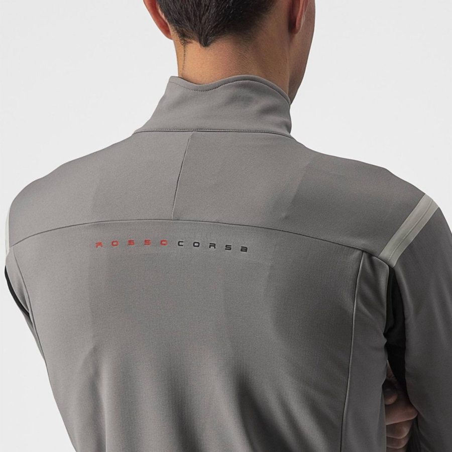 Castelli PERFETTO RoS 2 Men Jackets Grey / Khaki Grey | LAGIQU-804