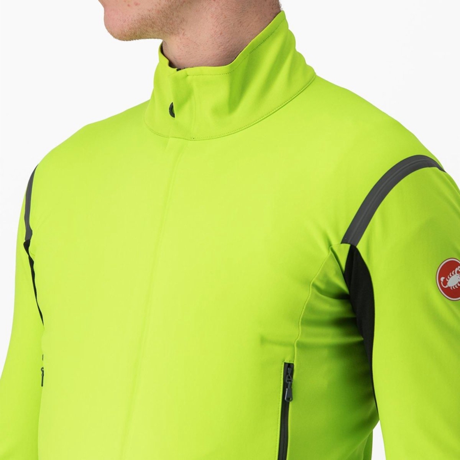 Castelli PERFETTO RoS 2 Men Jackets Light Green / Dark Grey | ZDLXHP-682