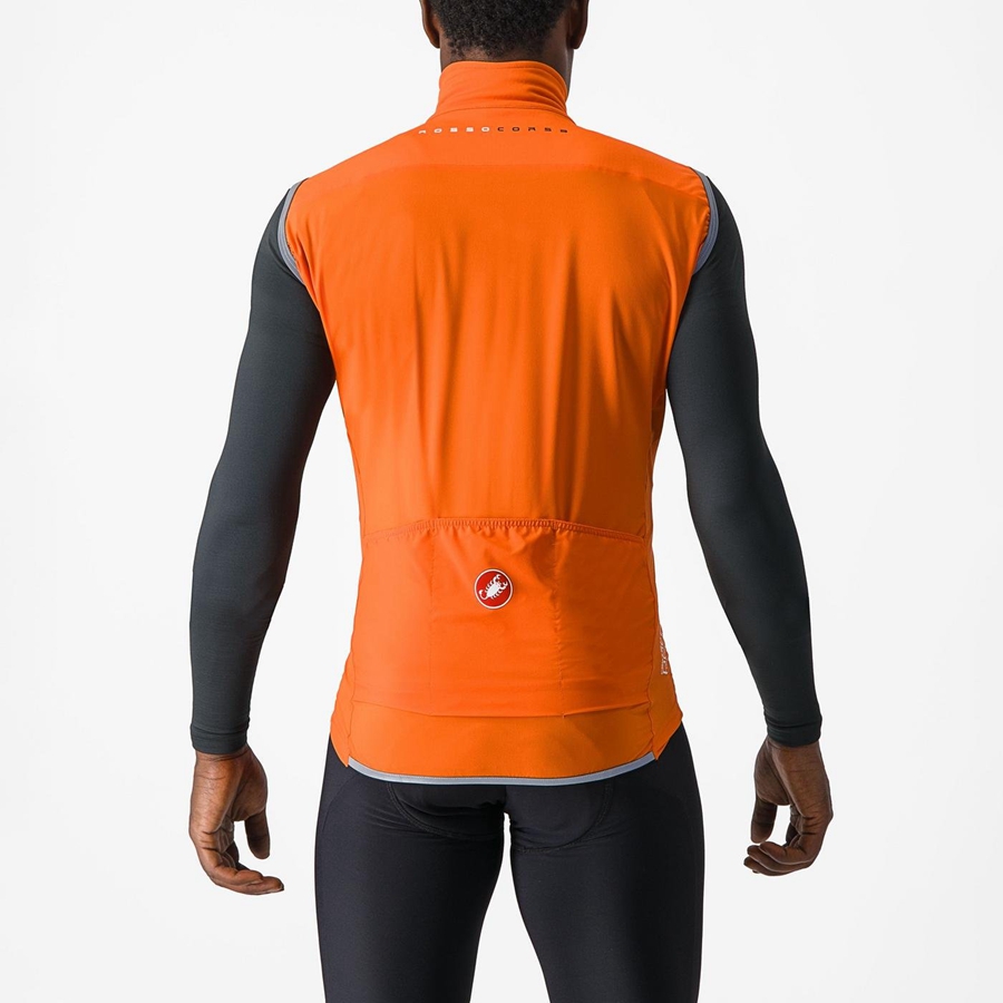 Castelli PERFETTO RoS 2 Men Vest Red Orange | YFXIHE-281