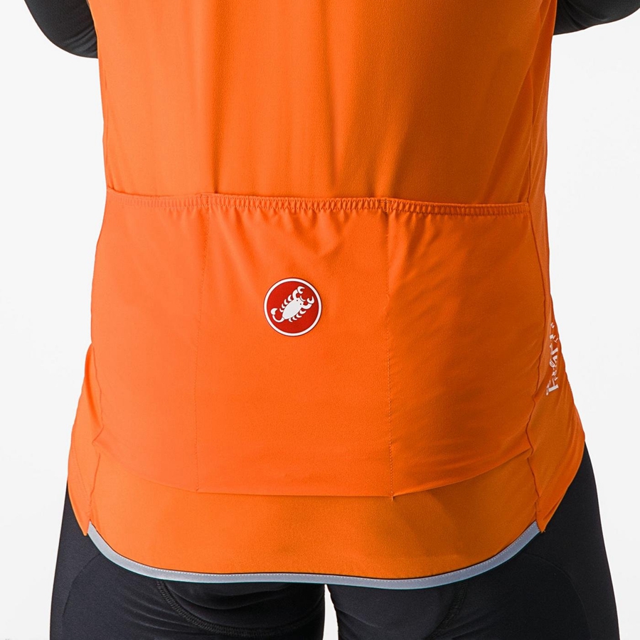 Castelli PERFETTO RoS 2 Men Vest Red Orange | YFXIHE-281