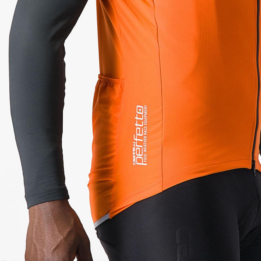 Castelli PERFETTO RoS 2 Men Vest Red Orange | YFXIHE-281