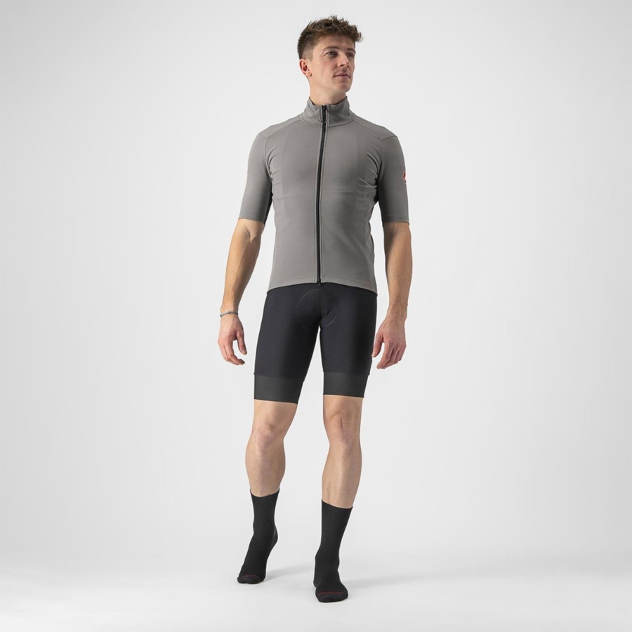 Castelli PERFETTO RoS 2 WIND Men Jackets Grey | HUGXRS-326