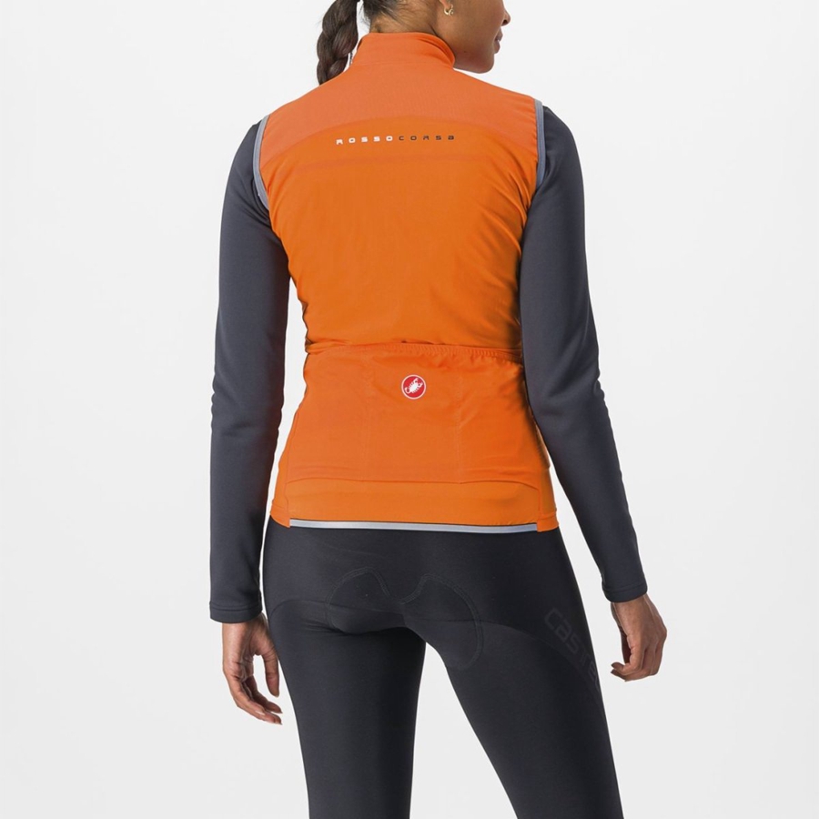 Castelli PERFETTO RoS 2 W Women Vest Red Orange | YECQUR-916