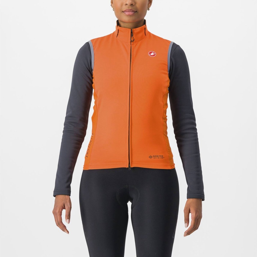 Castelli PERFETTO RoS 2 W Women Vest Red Orange | YECQUR-916