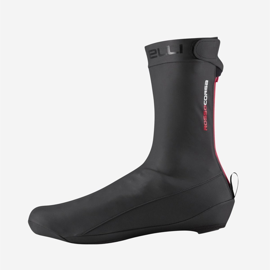 Castelli PIOGGIA 4 Men Shoecovers Black | DXNHLB-315