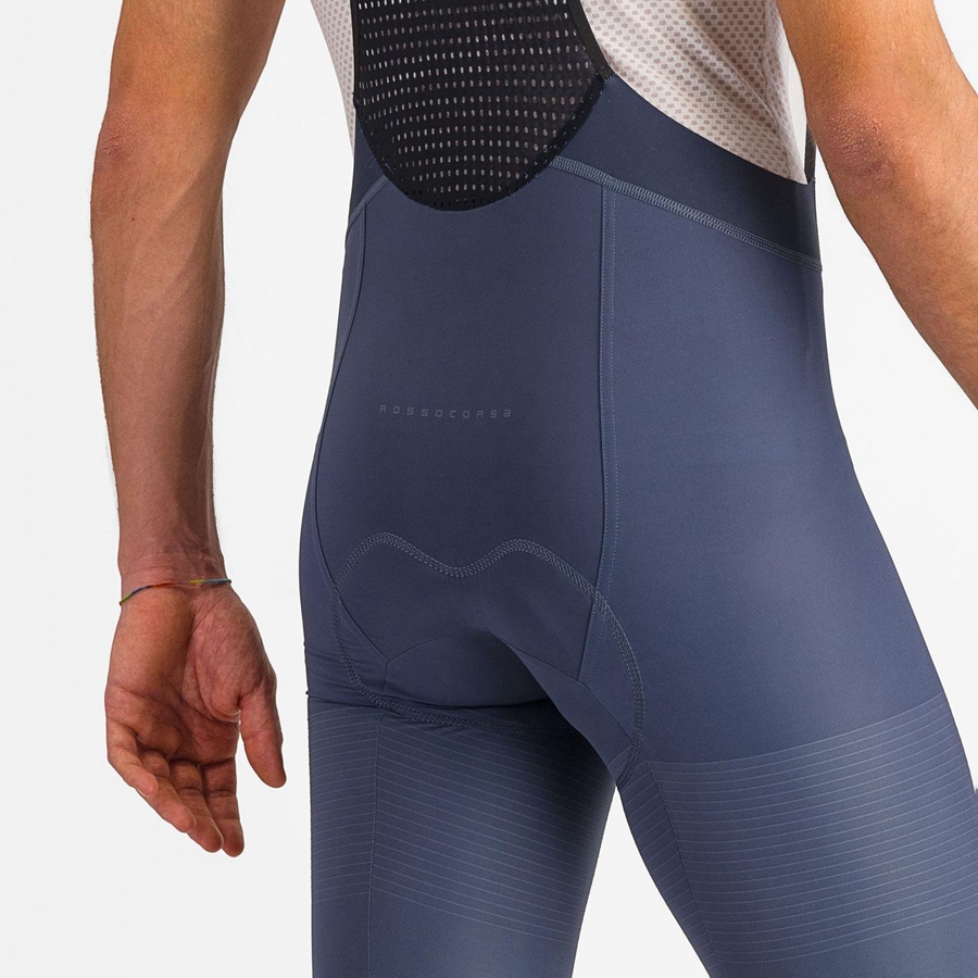 Castelli PREMIO Men Bib Shorts Blue / Grey Blue | QDRUFC-167