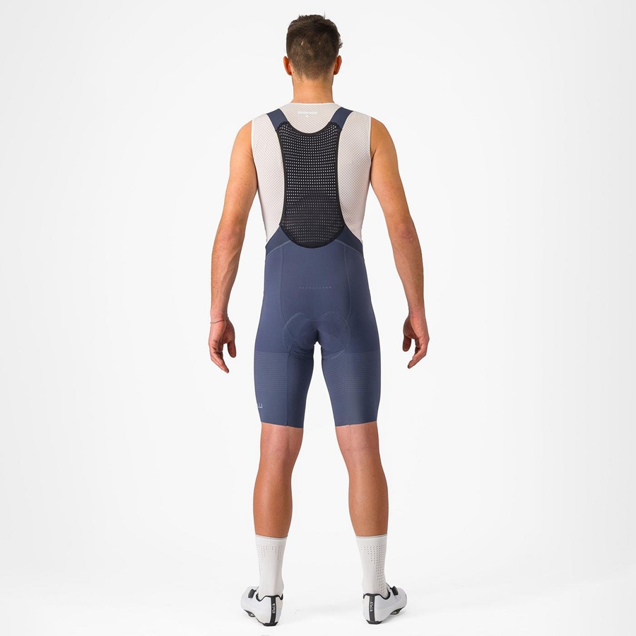 Castelli PREMIO Men Bib Shorts Blue / Grey Blue | QDRUFC-167