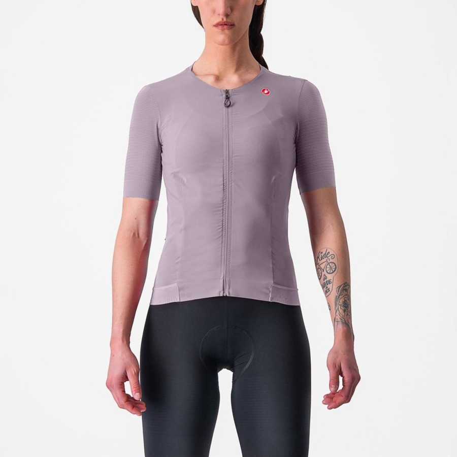 Castelli PREMIO W Women Jersey Purple White | BZYRPK-129