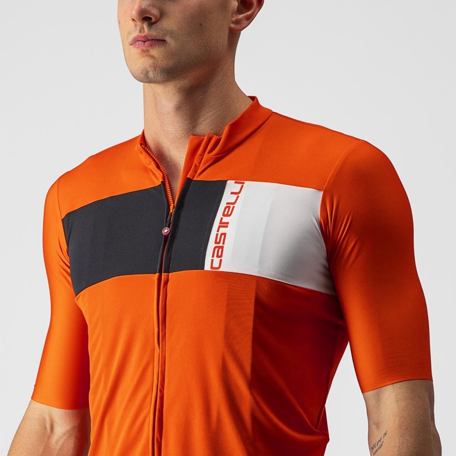 Castelli PROLOGO 7 Men Jersey Red / Black / White | SXWYAT-415