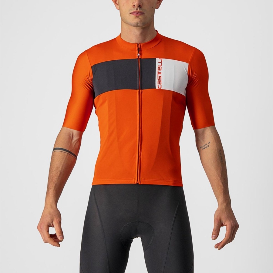 Castelli PROLOGO 7 Men Jersey Red / Black / White | SXWYAT-415