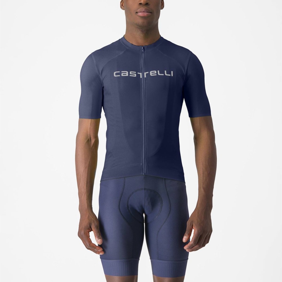 Castelli PROLOGO LITE Men Jersey Blue / White | WLGDAI-538