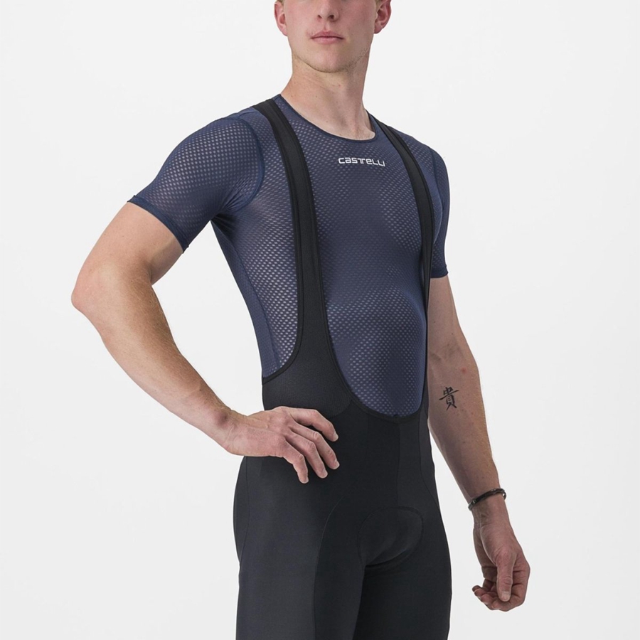 Castelli PRO MESH 2.0 SHORT SLEEVE Men Base Layer Blue | NHVJCA-314