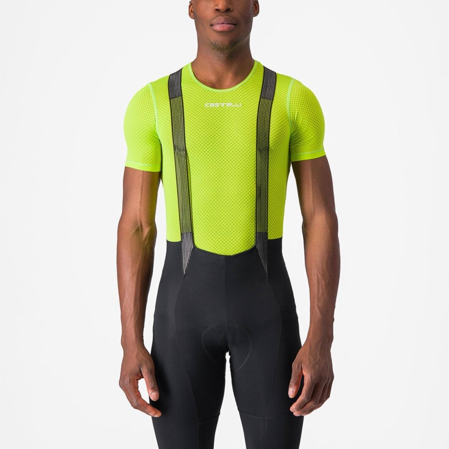 Castelli PRO MESH 2.0 SHORT SLEEVE Men Base Layer Light Green | VUYWTH-371