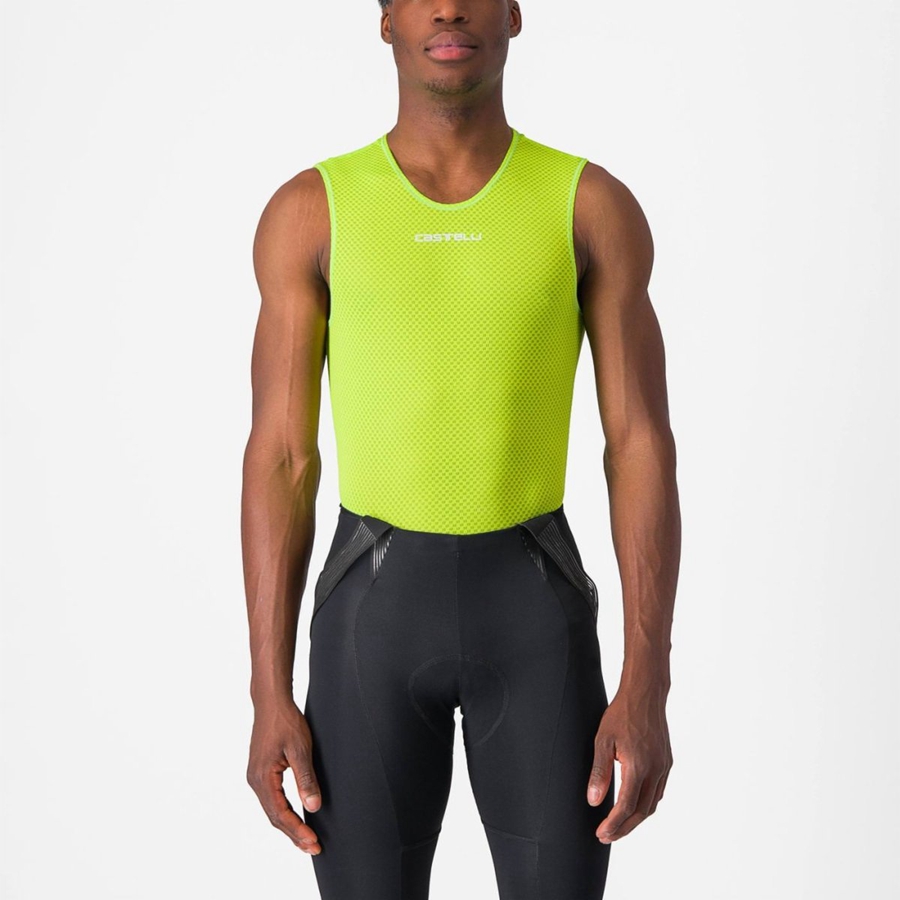 Castelli PRO MESH 2.0 SLEEVELESS Men Base Layer Light Green | BMPKTI-802