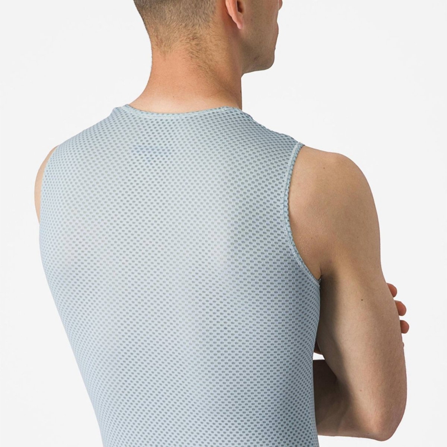 Castelli PRO MESH 2.0 SLEEVELESS Men Base Layer Blue | MDUETH-580