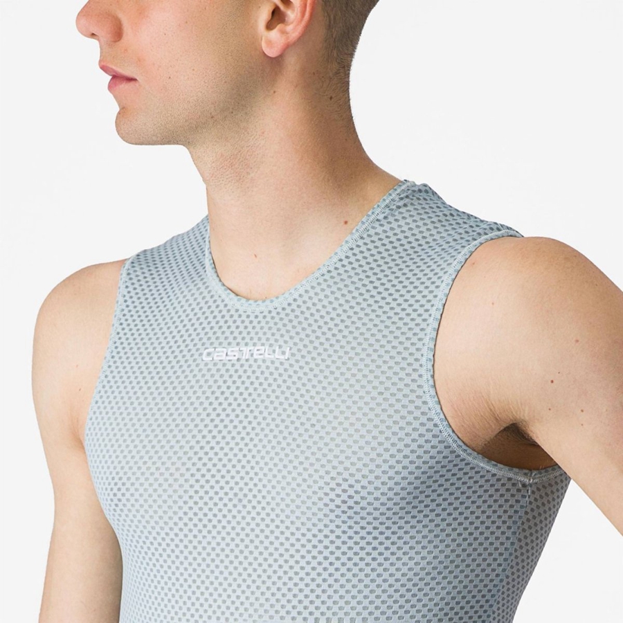 Castelli PRO MESH 2.0 SLEEVELESS Men Base Layer Blue | MDUETH-580