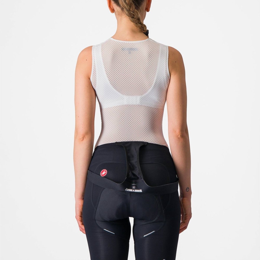 Castelli PRO MESH W SLEEVELESS Women Base Layer White | KWSDBX-374