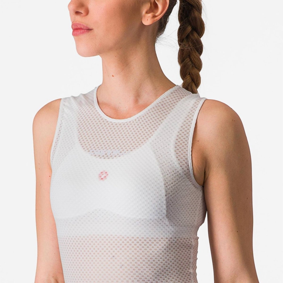 Castelli PRO MESH W SLEEVELESS Women Base Layer White | KWSDBX-374