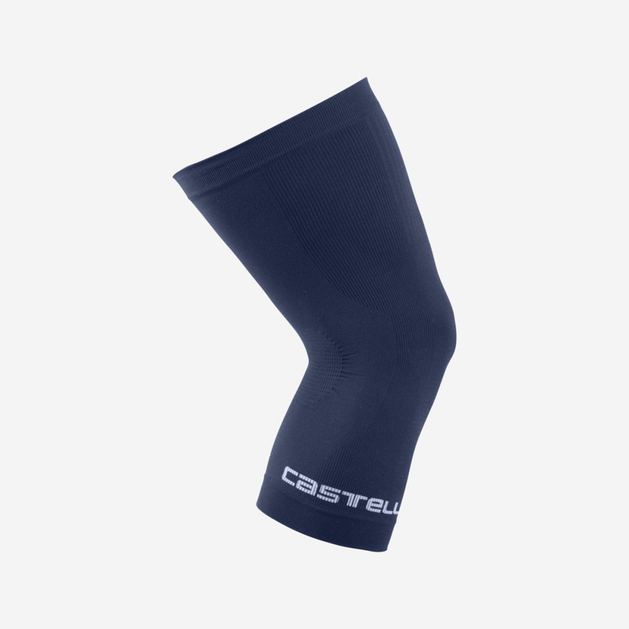 Castelli PRO SEAMLESS KNEE WARMER Men Leg Warmer Blue | INMUOW-874