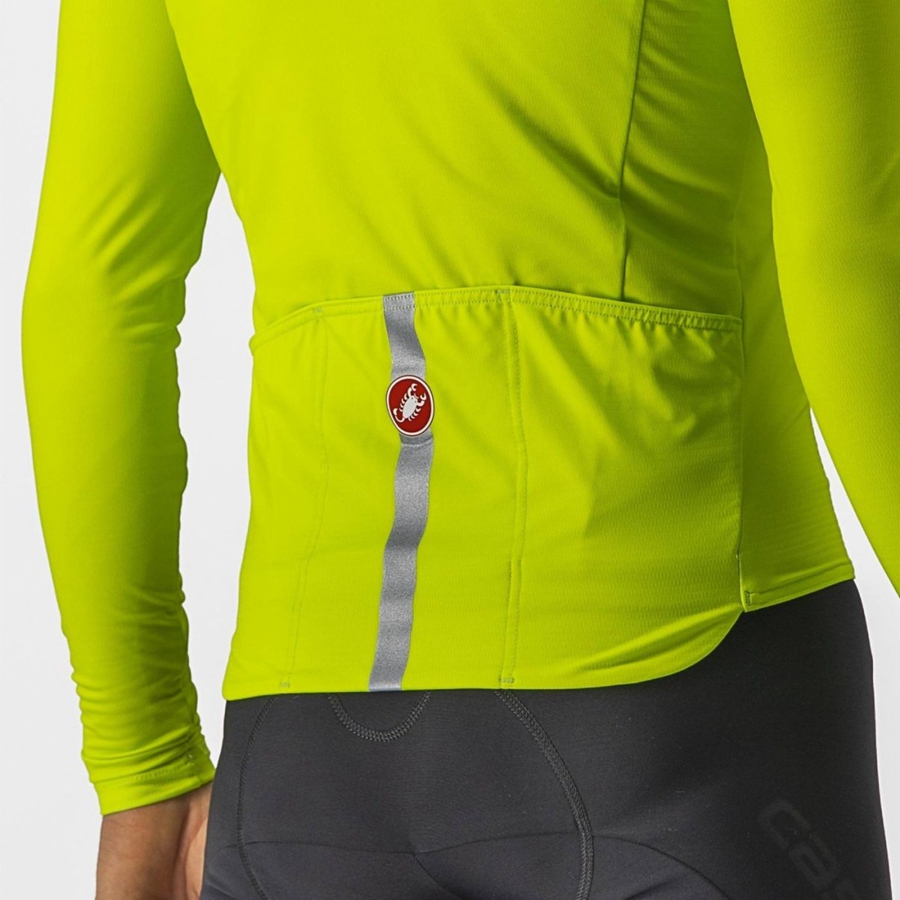 Castelli PRO THERMAL MID LS Men Jersey Light Green | DXJAKF-453