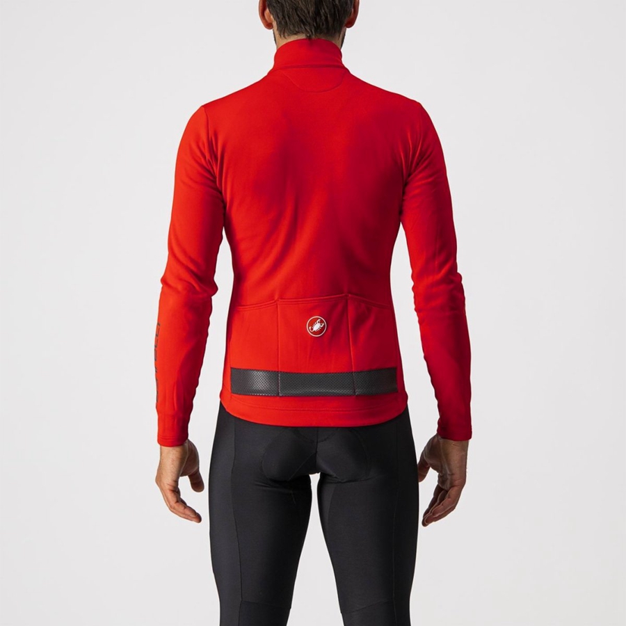 Castelli PURO 3 FZ Men Jersey Red / Black | CRMWIT-192