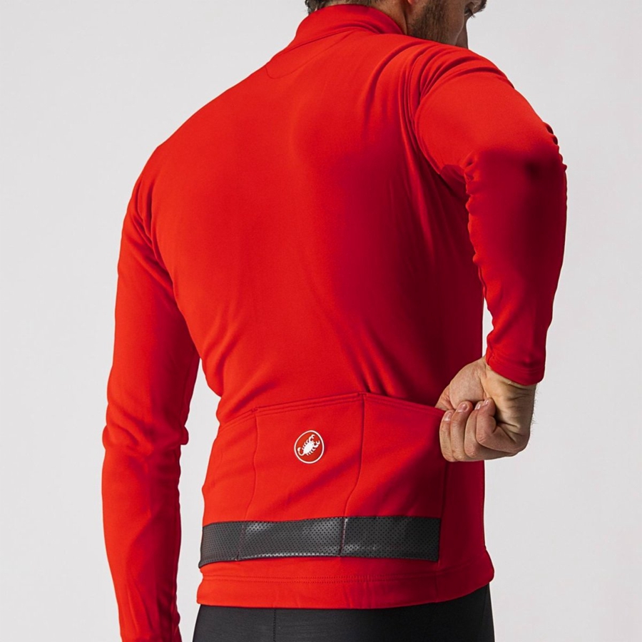 Castelli PURO 3 FZ Men Jersey Red / Black | CRMWIT-192