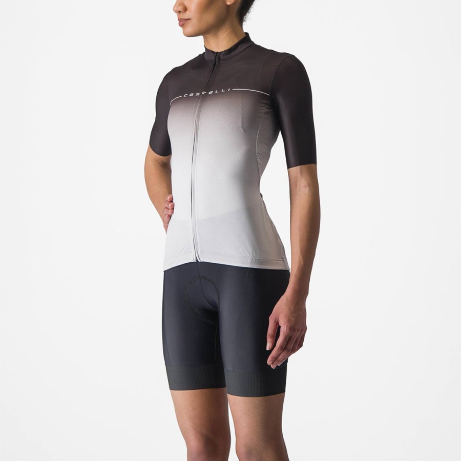 Castelli SALITA Women Jersey Black / Silver Grey / White | TJDYMQ-059