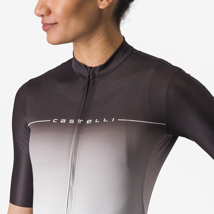 Castelli SALITA Women Jersey Black / Silver Grey / White | TJDYMQ-059