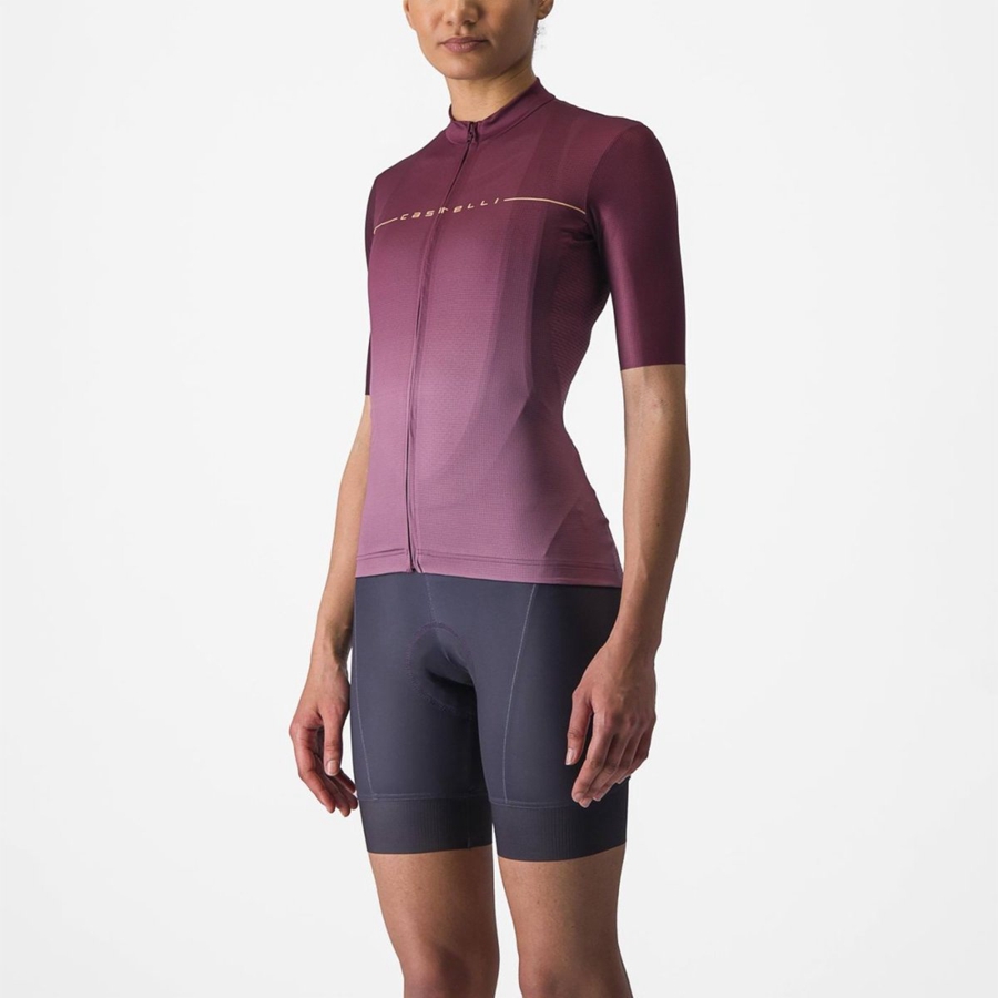 Castelli SALITA Women Jersey Deep Burgundy / Deep Purple | EJMPVY-058