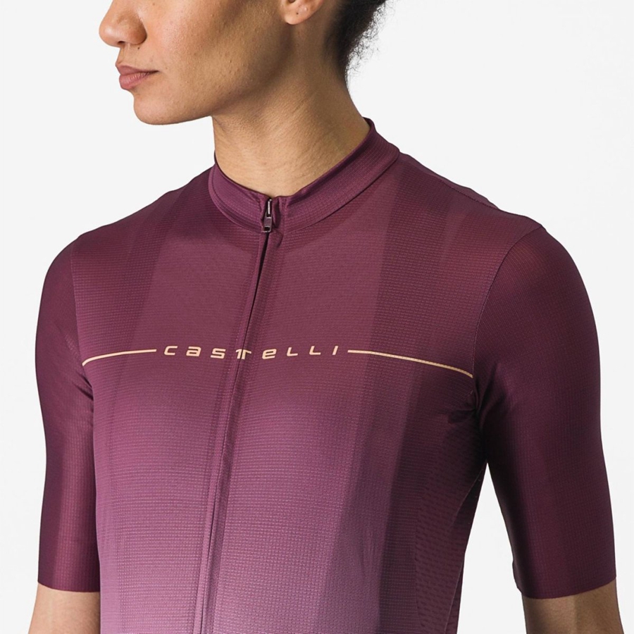 Castelli SALITA Women Jersey Deep Burgundy / Deep Purple | EJMPVY-058