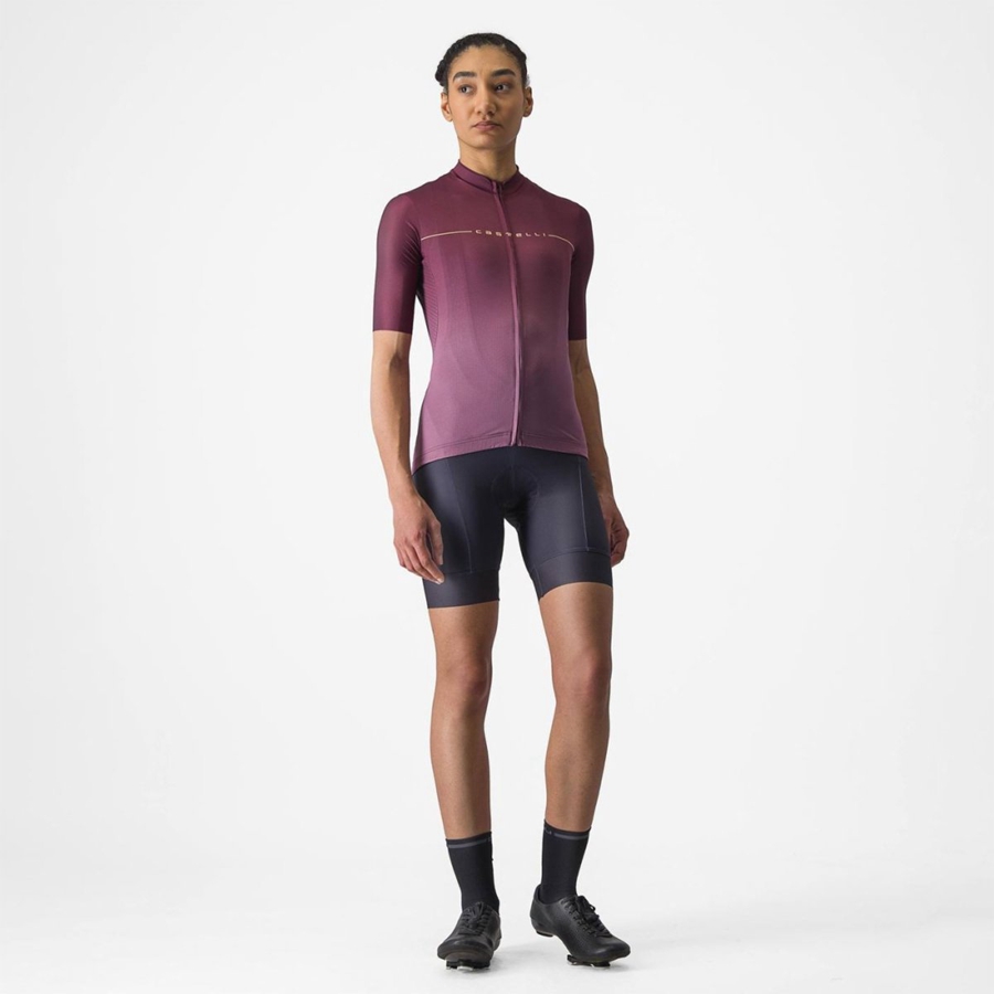 Castelli SALITA Women Jersey Deep Burgundy / Deep Purple | EJMPVY-058