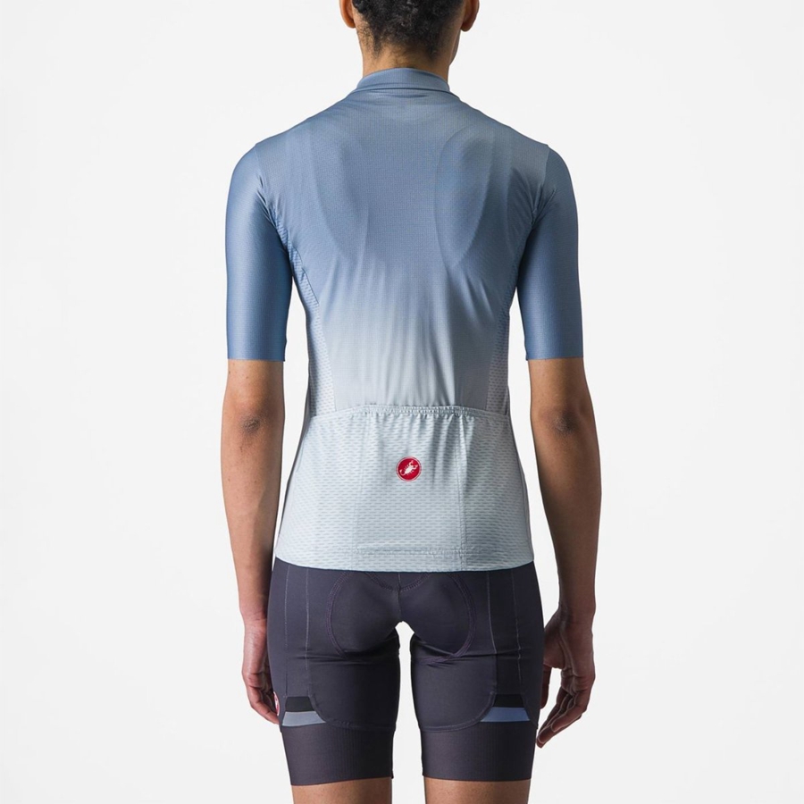 Castelli SALITA Women Jersey Grey Blue / Blue | YVNHXM-813