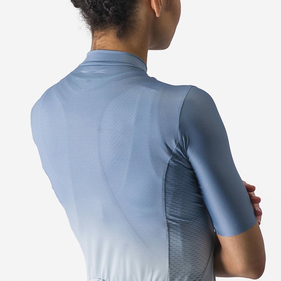 Castelli SALITA Women Jersey Grey Blue / Blue | YVNHXM-813