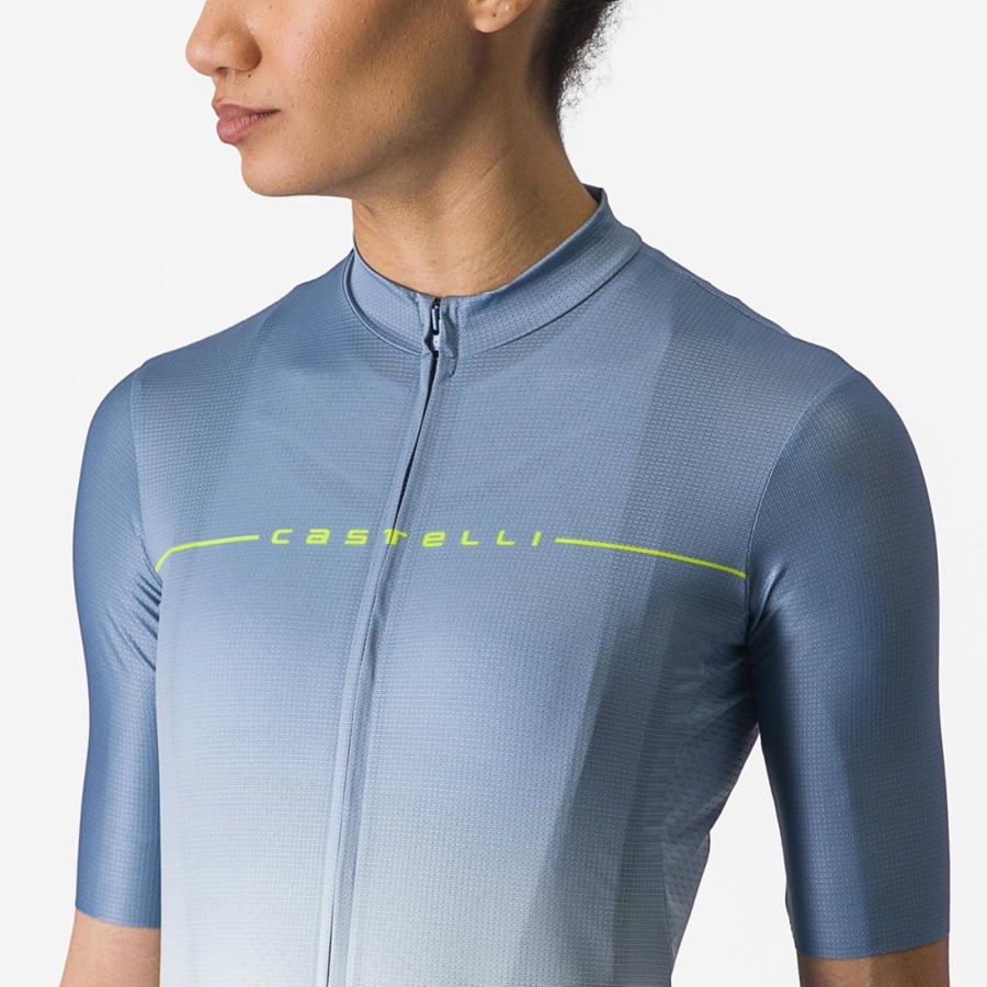 Castelli SALITA Women Jersey Grey Blue / Blue | YVNHXM-813