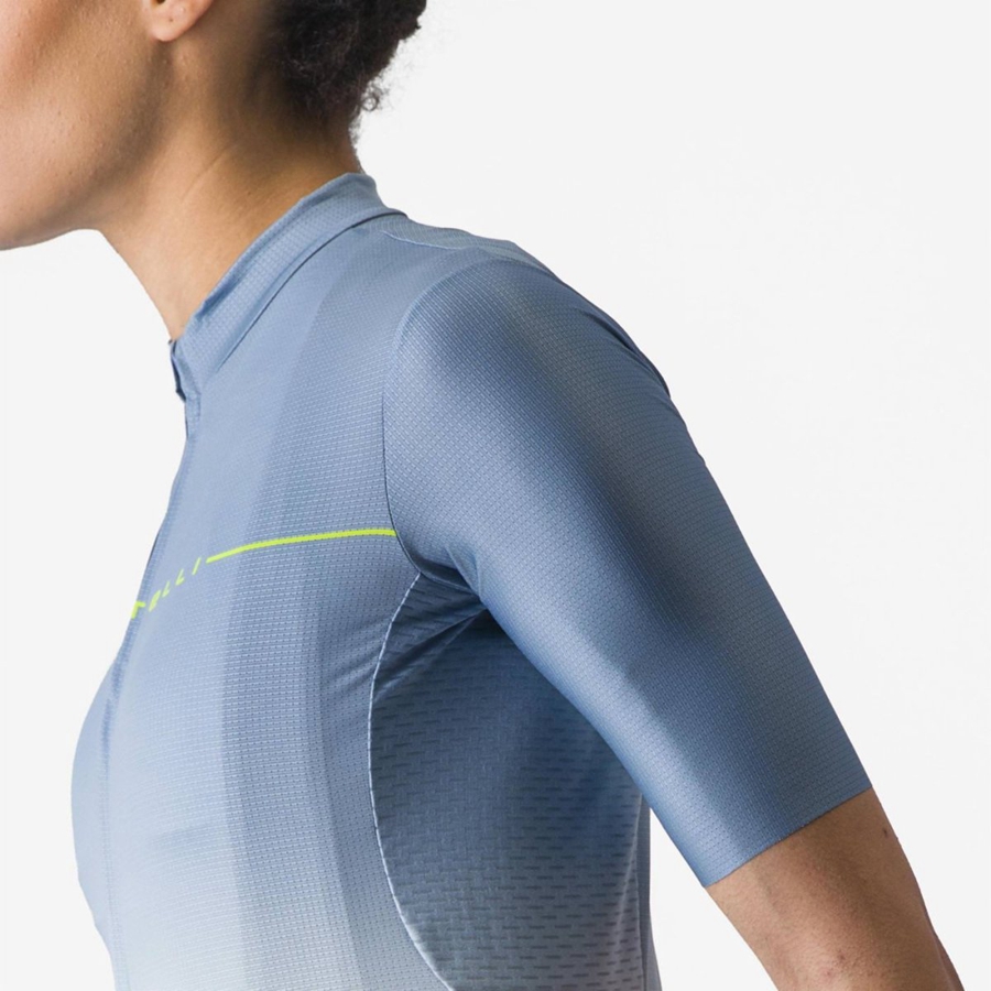 Castelli SALITA Women Jersey Grey Blue / Blue | YVNHXM-813