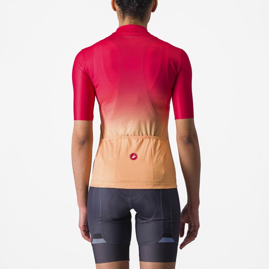 Castelli SALITA Women Jersey Orange / White | XVKAUB-791