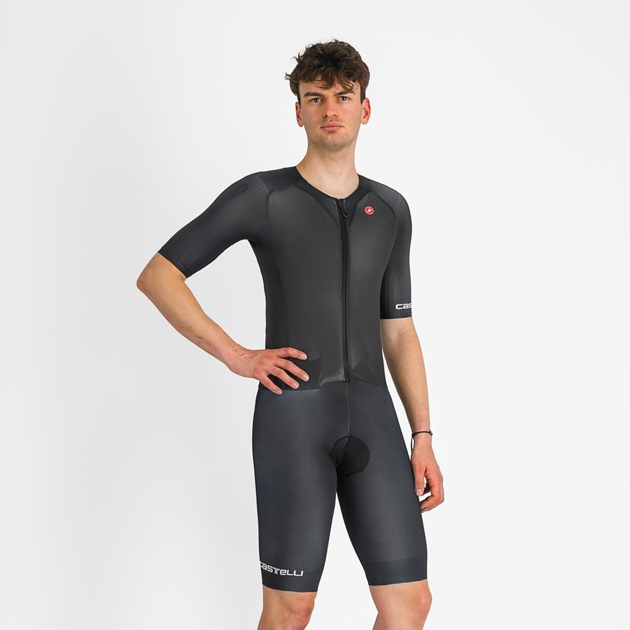 Castelli SANREMO BTW Men Speedsuits Black | IBGFSO-524