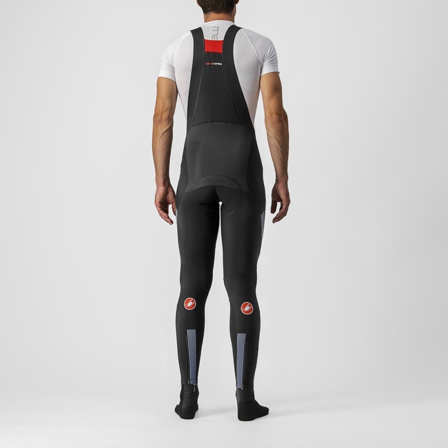 Castelli SORPASSO RoS Men Bib Tights Black / Silver | WTUQKN-719