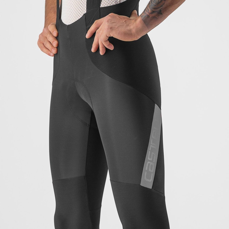 Castelli SORPASSO RoS Men Bib Tights Black / Silver | WTUQKN-719