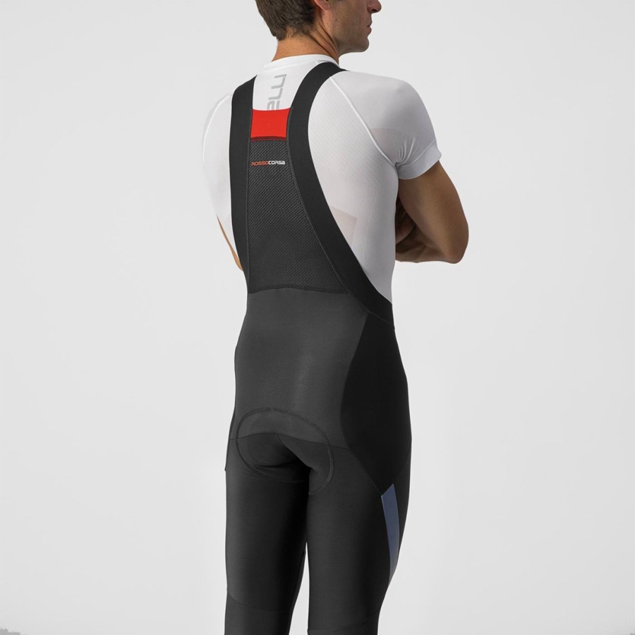 Castelli SORPASSO RoS Men Bib Tights Black / Silver | WTUQKN-719