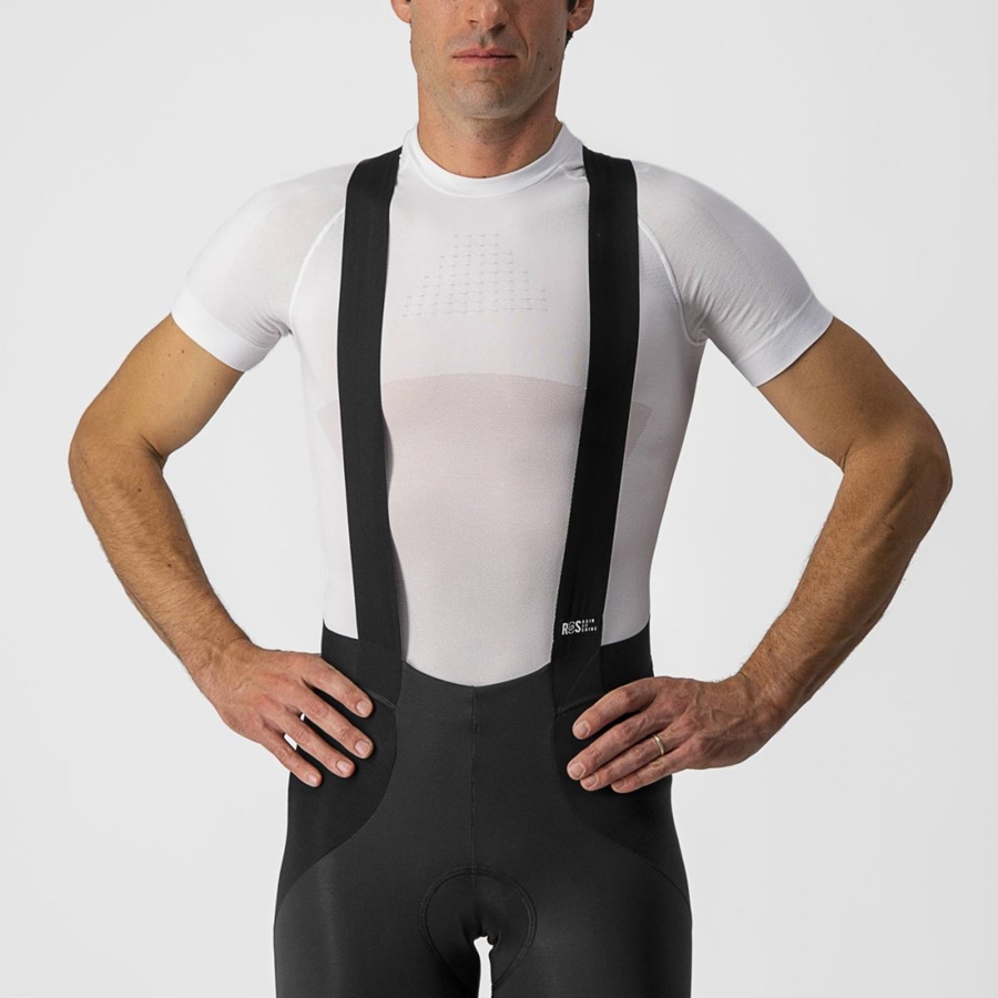 Castelli SORPASSO RoS Men Bib Tights Black / Silver | WTUQKN-719