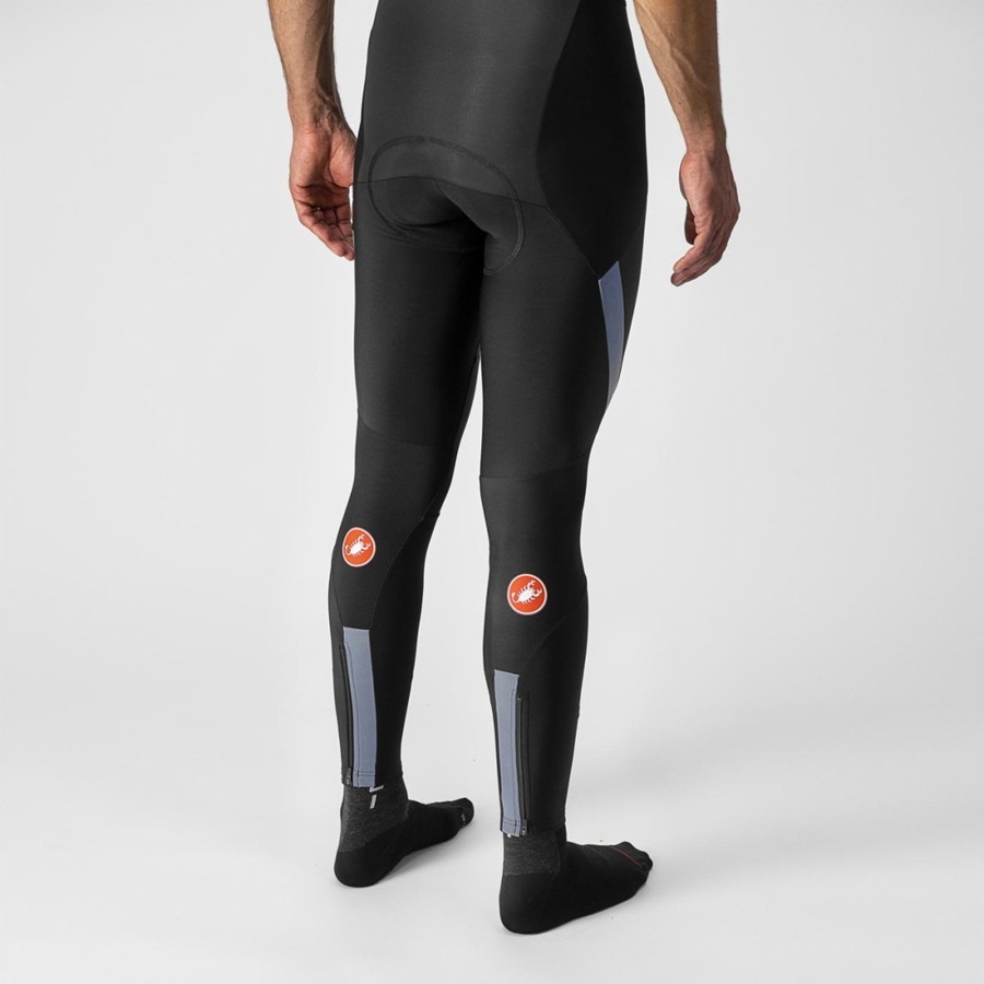 Castelli SORPASSO RoS Men Bib Tights Black / Silver | WTUQKN-719