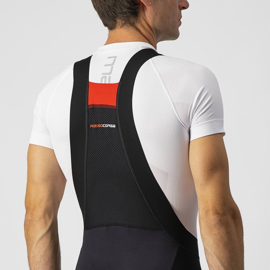 Castelli SORPASSO RoS Men Bib Tights Black / Silver | WTUQKN-719