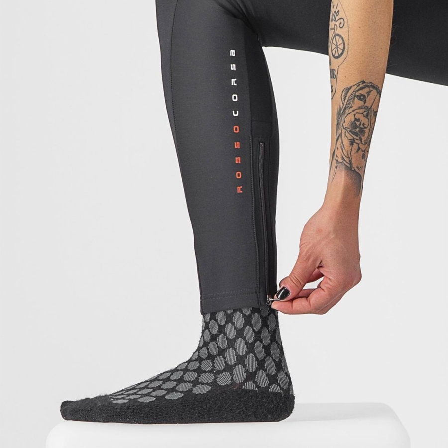 Castelli SORPASSO RoS W Women Bib Tights Black | MBWHVO-657