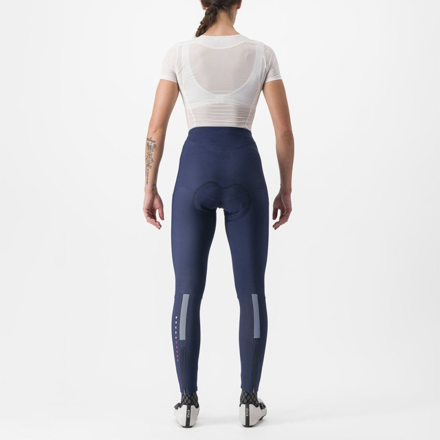 Castelli SORPASSO RoS W Women Leggings Blue / Silver | HRKFYN-413