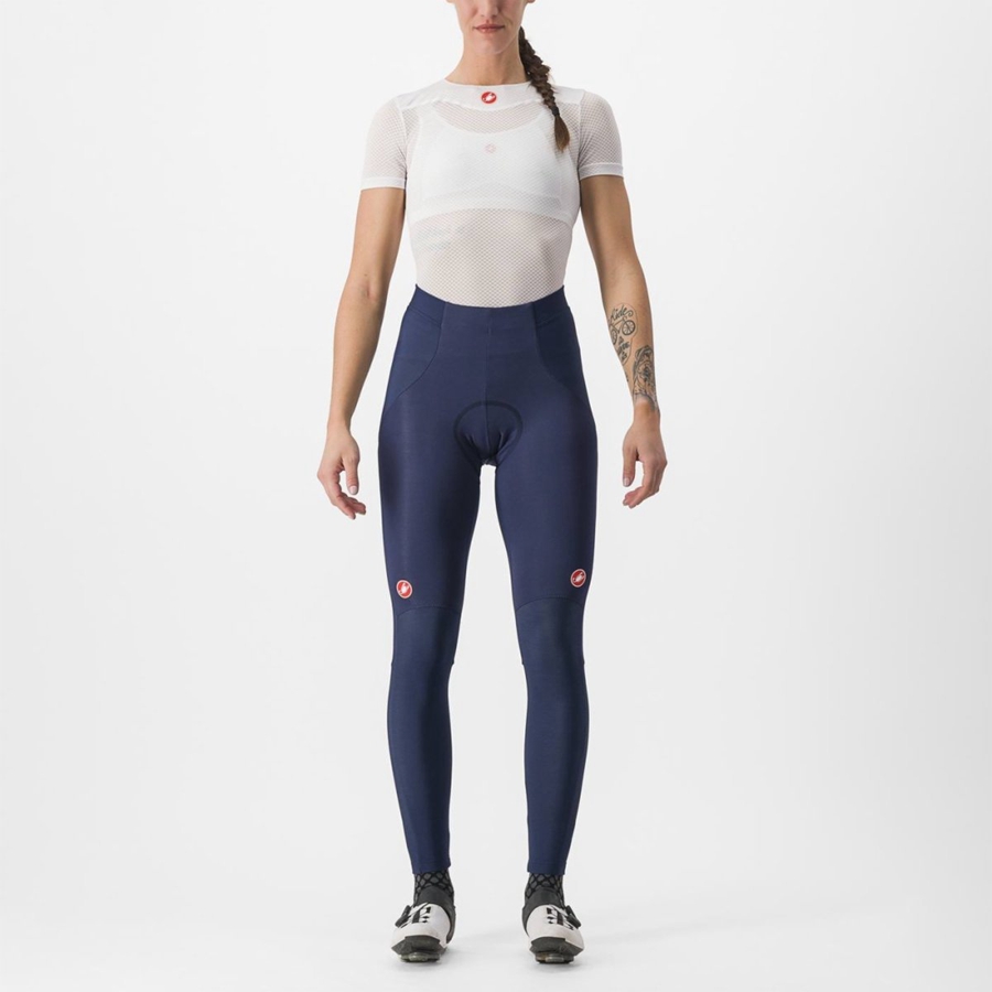 Castelli SORPASSO RoS W Women Leggings Blue / Silver | HRKFYN-413