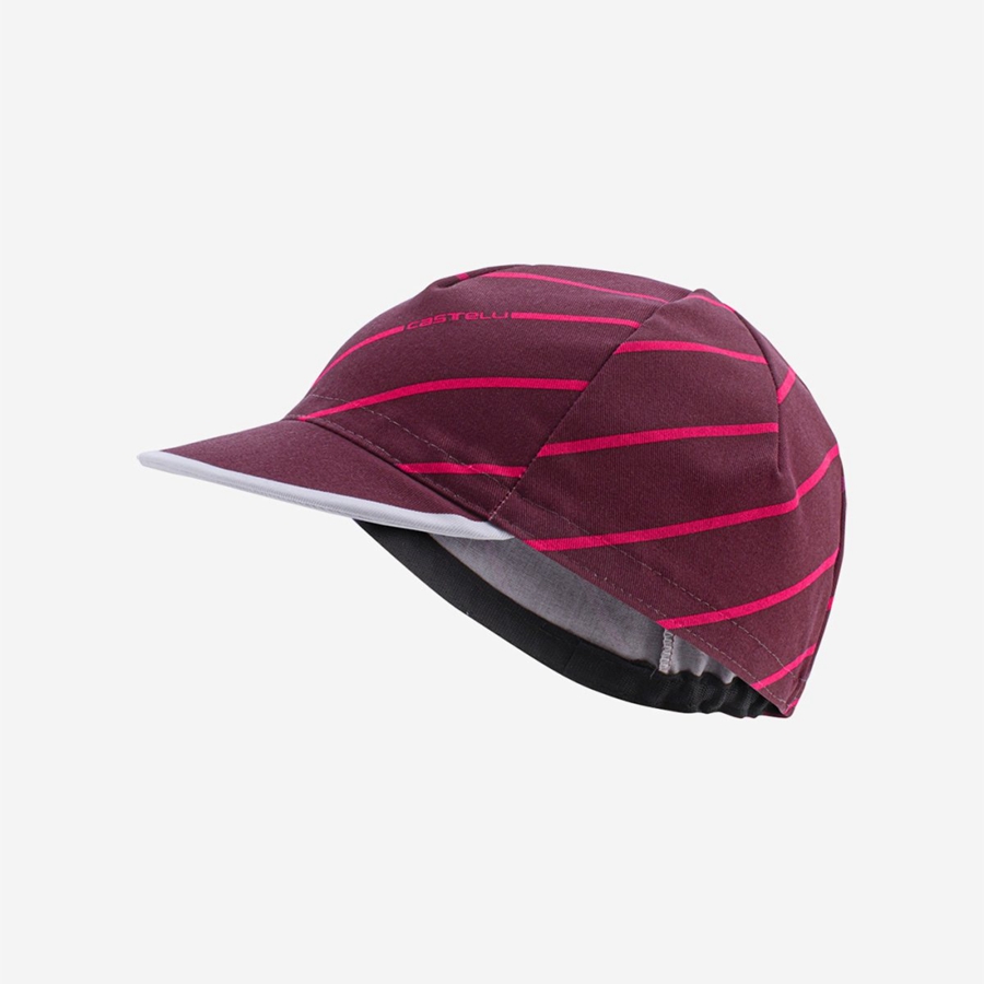 Castelli SPEED STRADA Men Cap Burgundy | KNVSET-436