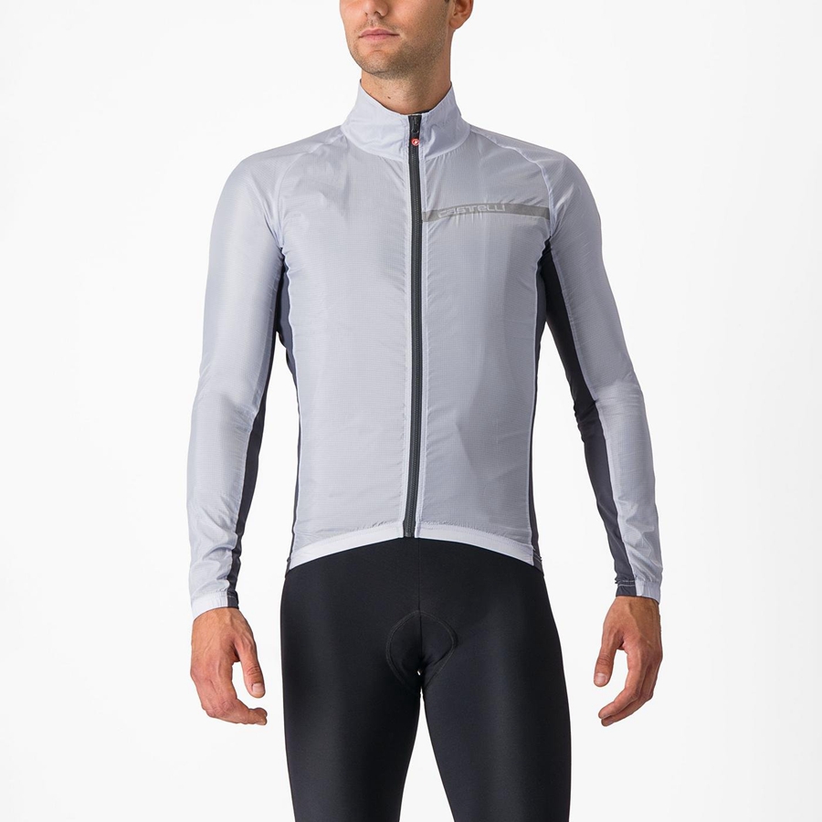 Castelli SQUADRA STRETCH Men Protection Silver Grey / Dark Grey | DZLKHA-372